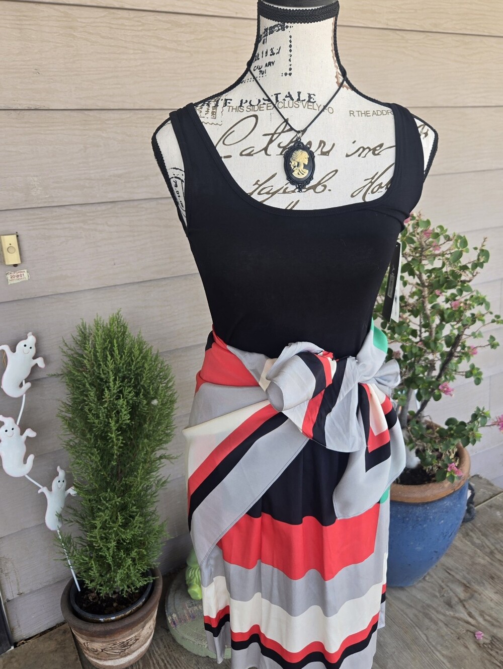 DKNY VINTAGE dress Handkerchief Style With A Sarong Option. New With Tags! RARE!